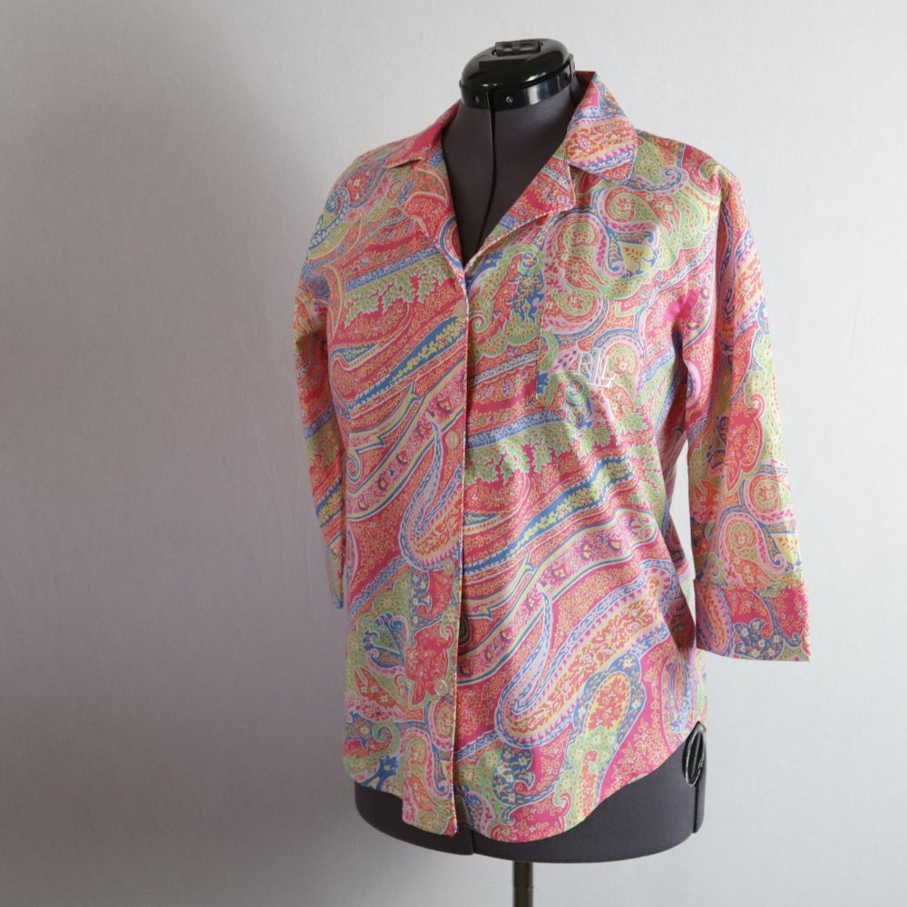 Ralph Lauren 100% Cotton Button Down Night Shirt